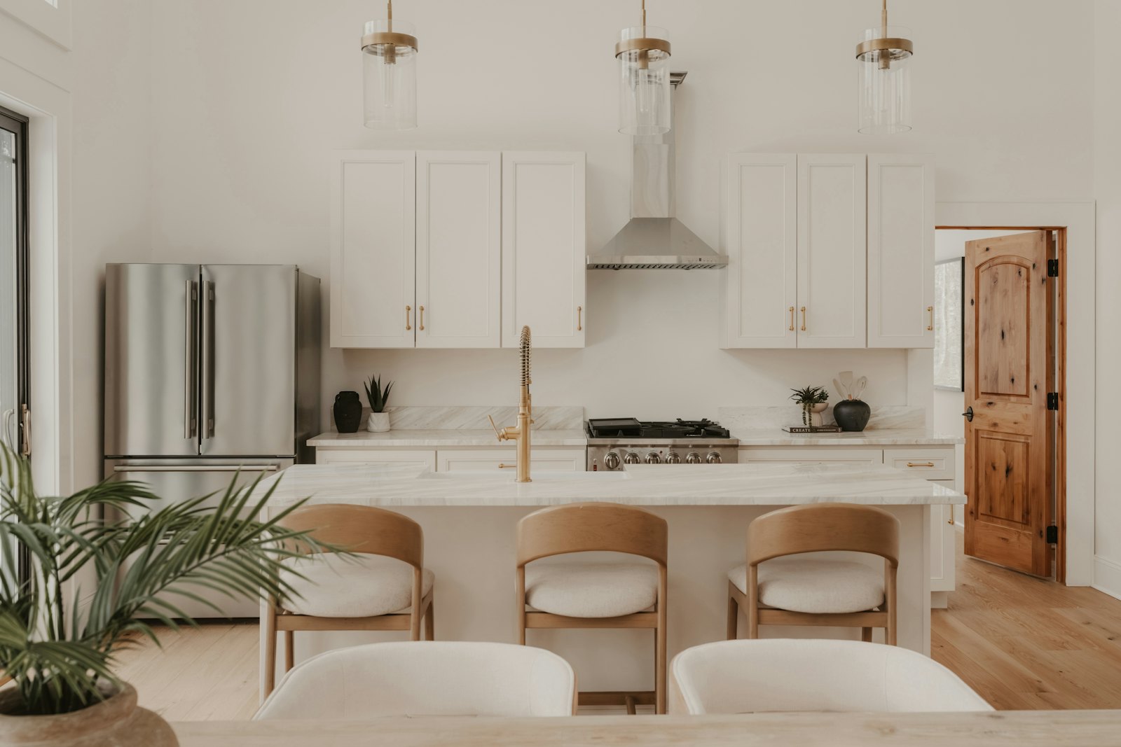 Clean white kitchen